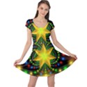 Christmas Star Fractal Symmetry Cap Sleeve Dress View1