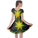 Christmas Star Fractal Symmetry Cap Sleeve Dress View2