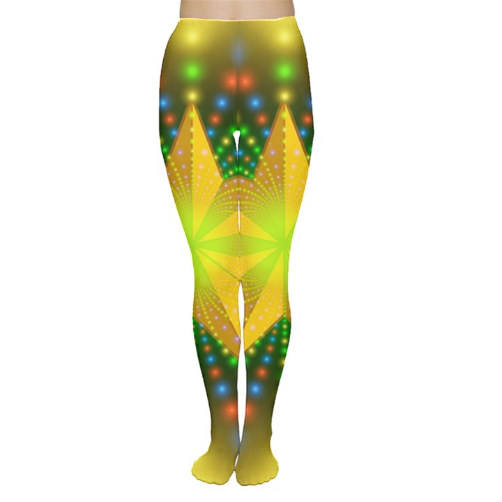 Christmas Star Fractal Symmetry Women s Tights