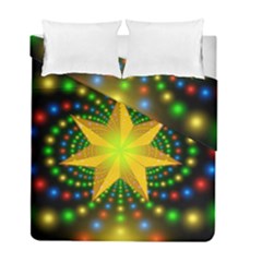 Christmas Star Fractal Symmetry Duvet Cover Double Side (Full/ Double Size)