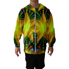 Christmas Star Fractal Symmetry Hooded Wind Breaker (Kids)