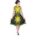 Christmas Star Fractal Symmetry V-Neck Midi Sleeveless Dress  View2