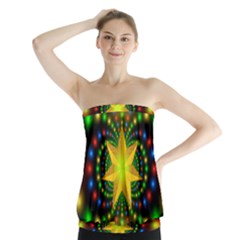 Christmas Star Fractal Symmetry Strapless Top