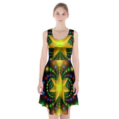 Christmas Star Fractal Symmetry Racerback Midi Dress