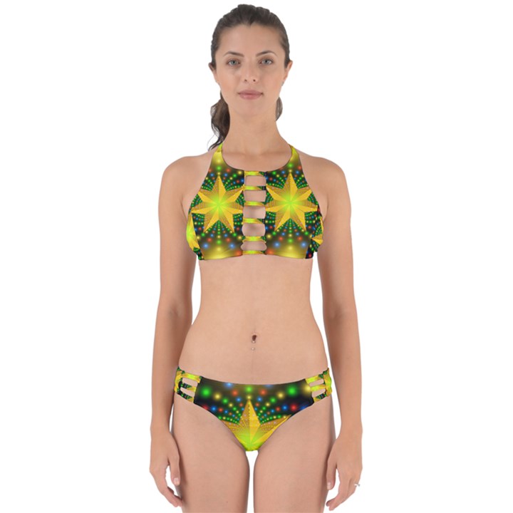 Christmas Star Fractal Symmetry Perfectly Cut Out Bikini Set