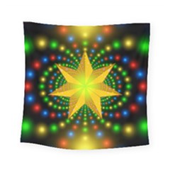 Christmas Star Fractal Symmetry Square Tapestry (Small)