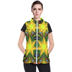 Christmas Star Fractal Symmetry Women s Puffer Vest