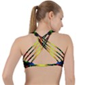 Christmas Star Fractal Symmetry Criss Cross Racerback Sports Bra View2