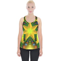 Christmas Star Fractal Symmetry Piece Up Tank Top