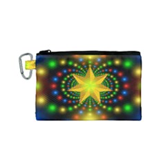 Christmas Star Fractal Symmetry Canvas Cosmetic Bag (Small)