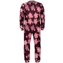 Cherry Blossoms Japanese Style Pink Onepiece Jumpsuit (men)  by Celenk