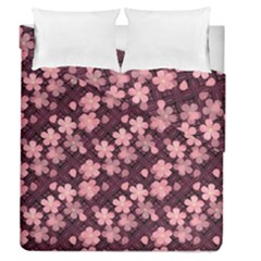 Cherry Blossoms Japanese Style Pink Duvet Cover Double Side (queen Size)