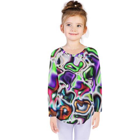 Background Texture Pattern Kids  Long Sleeve Tee by Celenk