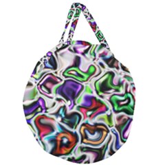 Background Texture Pattern Giant Round Zipper Tote