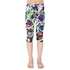 Background Texture Pattern Kids  Capri Leggings 