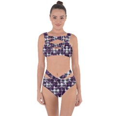 Background Texture Pattern Bandaged Up Bikini Set 