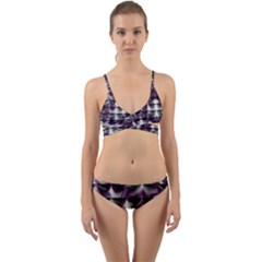 Background Texture Pattern Wrap Around Bikini Set