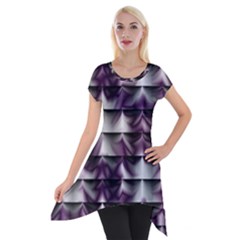 Background Texture Pattern Short Sleeve Side Drop Tunic by Celenk