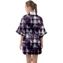 Background Texture Pattern Quarter Sleeve Kimono Robe View2