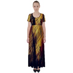 Refinery Oil Refinery Grunge Bloody High Waist Short Sleeve Maxi Dress