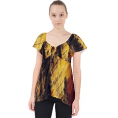 Refinery Oil Refinery Grunge Bloody Lace Front Dolly Top