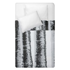 Row Trees Nature Birch Duvet Cover Double Side (single Size) by Celenk