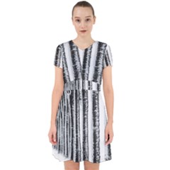 Row Trees Nature Birch Adorable In Chiffon Dress by Celenk