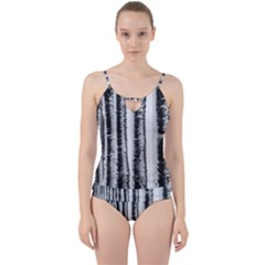 Row Trees Nature Birch Cut Out Top Tankini Set