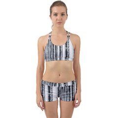 Row Trees Nature Birch Back Web Sports Bra Set by Celenk