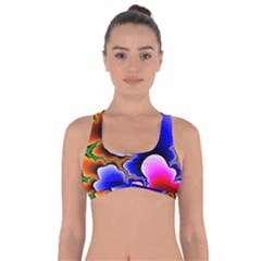 Fractal Background Pattern Color Got No Strings Sports Bra