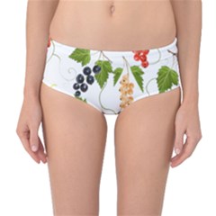 Juicy Currants Mid-waist Bikini Bottoms by TKKdesignsCo