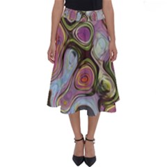 Retro Background Colorful Hippie Perfect Length Midi Skirt