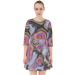 Retro Background Colorful Hippie Smock Dress by Celenk