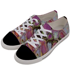 Retro Background Colorful Hippie Women s Low Top Canvas Sneakers by Celenk