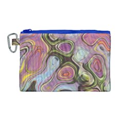 Retro Background Colorful Hippie Canvas Cosmetic Bag (large)