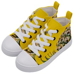 Pineapple Raw Sweet Tropical Food Kid s Mid-top Canvas Sneakers by Celenk