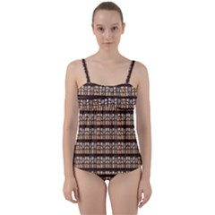 Window Facade Truss Hauswand Twist Front Tankini Set by Celenk