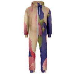 Fabric Textile Abstract Pattern Hooded Jumpsuit (men)  by Celenk