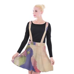 Fabric Textile Abstract Pattern Suspender Skater Skirt by Celenk