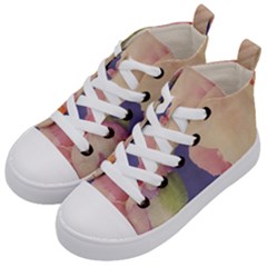 Fabric Textile Abstract Pattern Kid s Mid-top Canvas Sneakers