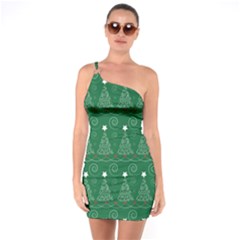 Christmas Tree Holiday Star One Soulder Bodycon Dress by Celenk