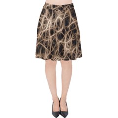 Structure Background Pattern Velvet High Waist Skirt