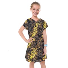 The Background Wallpaper Gold Kids  Drop Waist Dress