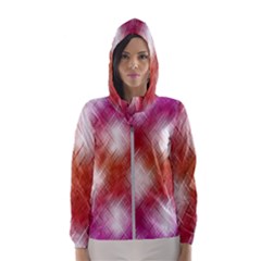 Background Texture Pattern 3d Hooded Wind Breaker (women)