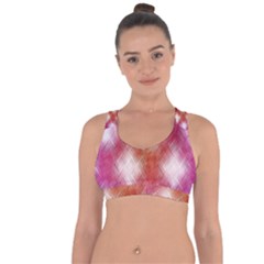 Background Texture Pattern 3d Cross String Back Sports Bra by Celenk