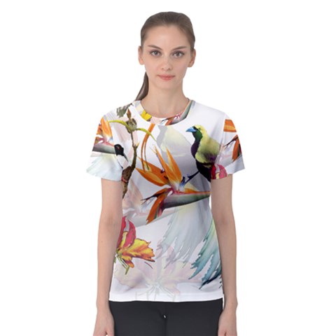 Birds Of Paradise Women s Sport Mesh Tee by TKKdesignsCo