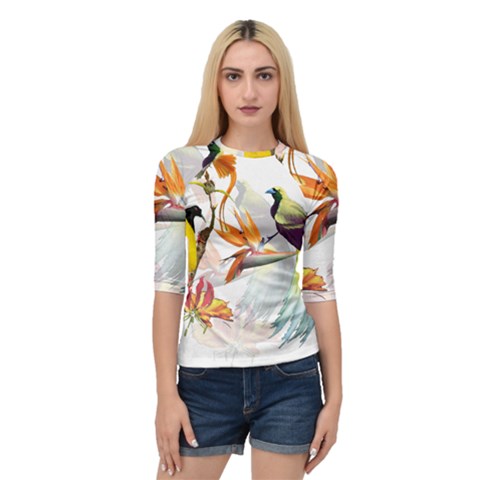 Birds Of Paradise Quarter Sleeve Raglan Tee by TKKdesignsCo