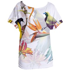 Birds Of Paradise Women s Oversized Tee by TKKdesignsCo