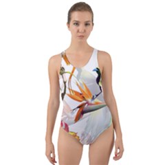 Birds Of Paradise Cut-out Back One Piece Swimsuit