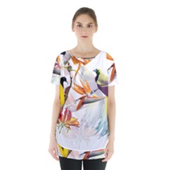 Birds Of Paradise Skirt Hem Sports Top by TKKdesignsCo